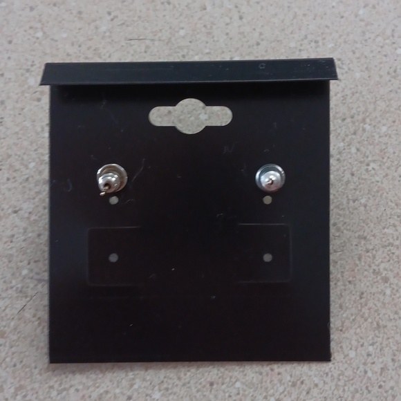 Faux Peridot Gold and Silver Earrings - Picture 2 of 8